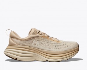 Beige HOKA Bondi 8 Men's Running Shoes | 175280DIM