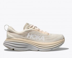 Beige / Grey HOKA Bondi 8 Men's Running Shoes | 978562MYJ