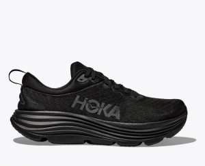 Black HOKA Gaviota 5 Men's Running Shoes | 304879MNW