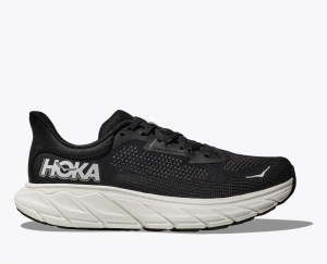 Black / White HOKA Arahi 7 Women's Running Shoes | 158697MXP