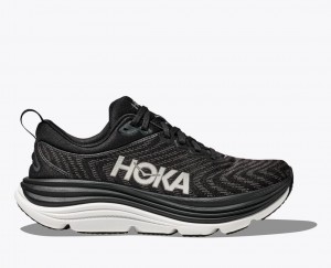 Black / White HOKA Gaviota 5 Men's Running Shoes | 873560HQT