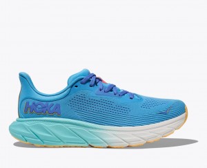 Blue HOKA Arahi 7 Women's Running Shoes | 402681QJM