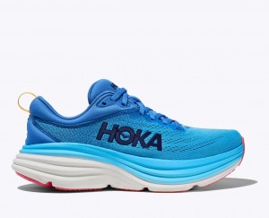 Blue HOKA Bondi 8 Women's Running Shoes | 412876ICP