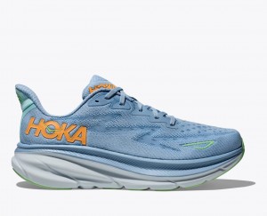 Blue HOKA Clifton 9 Men's Running Shoes | 071649MOY