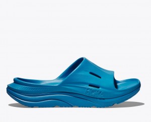 Blue HOKA Ora Recovery 3 Women's Slide | 572048BTF