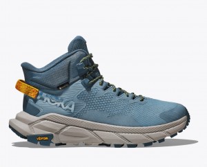 Blue HOKA Trail Code GTX Men's Hiking Boots | 410869YZS