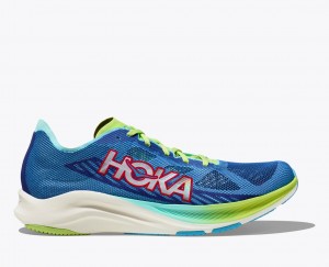 Blue / Green HOKA Cielo Road Men's Running Shoes | 924536BLW