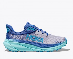 Blue / Grey HOKA Challenger 7 Women's Trail Running Shoes | 695823NRK