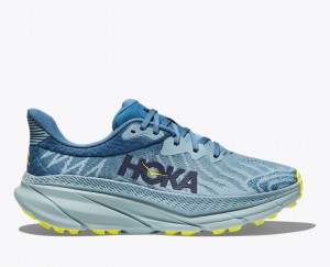 Blue / Light Blue HOKA Challenger 7 Men's Trail Running Shoes | 927851WMP