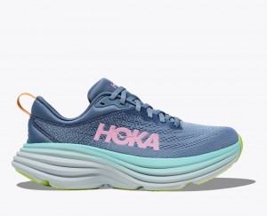 Blue / Turquoise HOKA Bondi 8 Women's Running Shoes | 538624GTX