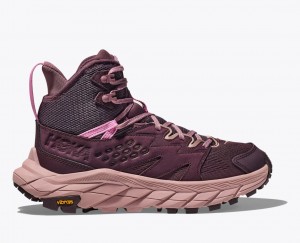 Burgundy HOKA Anacapa Breeze Mid Women's Hiking Boots | 615923ZHF