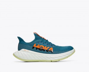 Dark Green / Black HOKA Carbon X 3 Men's Running Shoes | 715403RHN