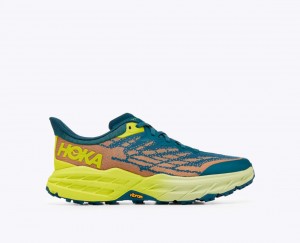 Dark Green / Orange HOKA Speedgoat 5 Men's Trail Running Shoes | 173840MTA