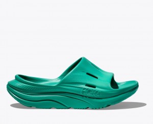 Dark Turquoise HOKA Ora Recovery 3 Women's Slide | 462135ZJF