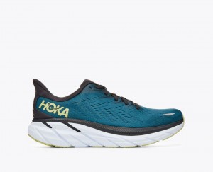 Dark Turquoise / Black HOKA Clifton 8 Men's Running Shoes | 691705ICD