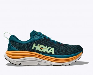 Dark Turquoise / Black HOKA Gaviota 5 Men's Running Shoes | 503489GNX