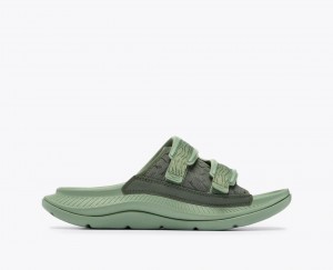 Green HOKA Ora Luxe Men's Slide | 470962CAB