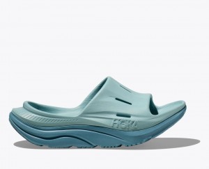 Grey Blue HOKA Ora Recovery 3 Women's Slide | 327614CFG