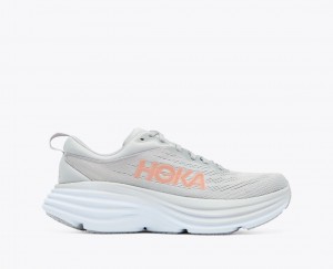 Grey HOKA Bondi 8 Women's Running Shoes | 754812QYR