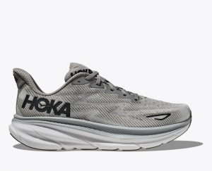 Grey HOKA Clifton 9 Men's Running Shoes | 409653HSQ