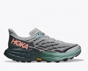 Grey / Black HOKA Speedgoat 5 Women's Trail Running Shoes | 278413ICH