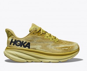 Khaki HOKA Clifton 9 Women's Running Shoes | 701348YZH