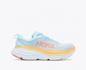 Light Blue HOKA Bondi 8 Women's Running Shoes | 586730TIO