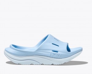 Light Blue HOKA Ora Recovery 3 Women's Slide | 065378HGP