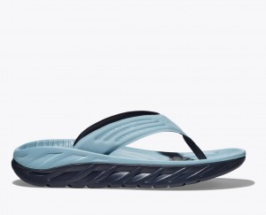 Light Blue / Black HOKA ORA Recovery Men's Flip Flops | 053948LGE