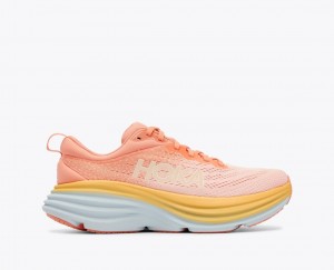 Light Coral HOKA Bondi 8 Women's Running Shoes | 958364YMQ