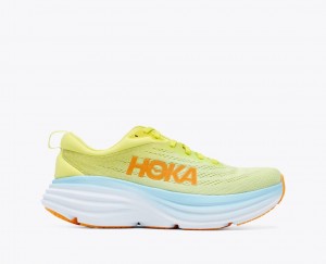 Light Green / Light Blue HOKA Bondi 8 Men's Running Shoes | 132570MIQ