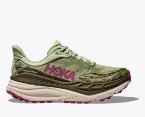 Light Green / Olive HOKA Stinson 7 Women's Trail Running Shoes | 948203EAO