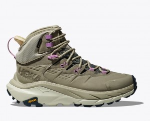 Light Olive HOKA Kaha 2 GTX Women's Hiking Boots | 984301JSL