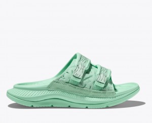 Mint HOKA Ora Luxe Men's Slide | 358412HGZ