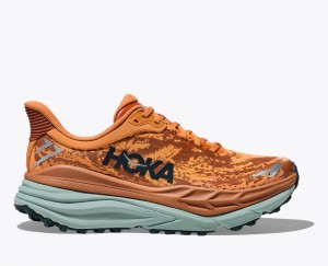 Orange / Brown HOKA Stinson 7 Men's Trail Running Shoes | 028576FGO