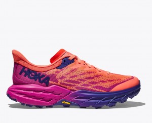 Orange / Fuchsia HOKA Speedgoat 5 Women's Trail Running Shoes | 609834FUZ