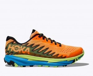 Orange / Green HOKA Torrent 3 Men's Trail Running Shoes | 589312UPO