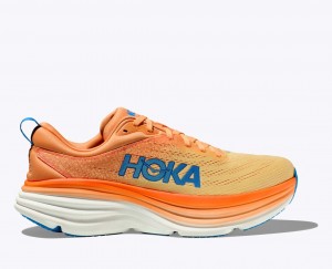 Orange / Light Orange HOKA Bondi 8 Men's Running Shoes | 469813ZKU