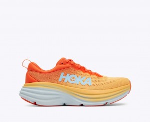 Orange / Red HOKA Bondi 8 Men's Running Shoes | 486375QEJ