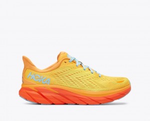 Orange / Yellow HOKA Clifton 8 Men's Running Shoes | 562890USF