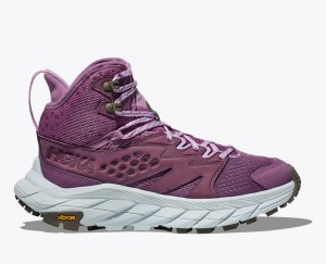 Pink HOKA Anacapa Breeze Mid Women's Hiking Boots | 701962XBU