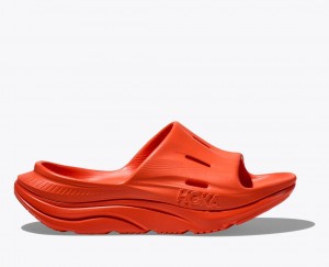 Red HOKA Ora Recovery 3 Men's Slide | 470538UIF