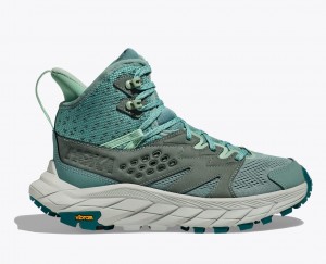 Turquoise HOKA Anacapa Breeze Mid Women's Hiking Boots | 381760NPW