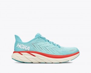 Turquoise HOKA Clifton 8 Women's Running Shoes | 925374YLR