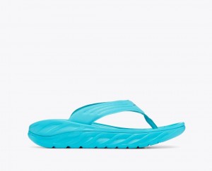 Turquoise HOKA ORA Recovery Men's Flip Flops | 850913SIO