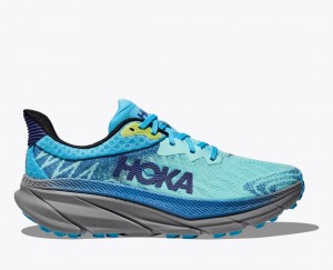 Turquoise / Blue HOKA Challenger 7 Men's Trail Running Shoes | 801932TYN