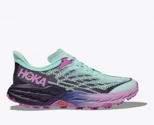 Turquoise / Purple HOKA Speedgoat 5 Women's Trail Running Shoes | 542917EZM