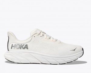 White HOKA Arahi 7 Men's Running Shoes | 025318JNX