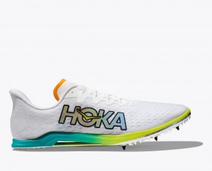 White / Grey HOKA Cielo X 2 MD Women's Track Spikes | 628395BGI