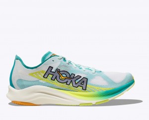 White / Turquoise HOKA Cielo Road Men's Running Shoes | 510384SKU